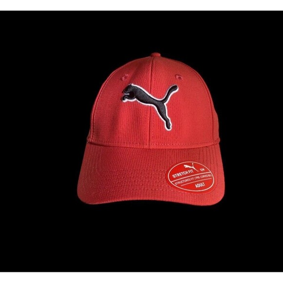 PUMA Men's Dillon Fitted Stretchfit Cap Hat Red Size S/M NWOT - Picture 1 of 10